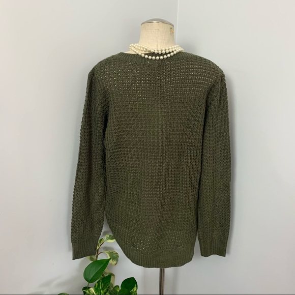 Moss Green Loose Knit Sweater (M/L) - Picture 5 of 7